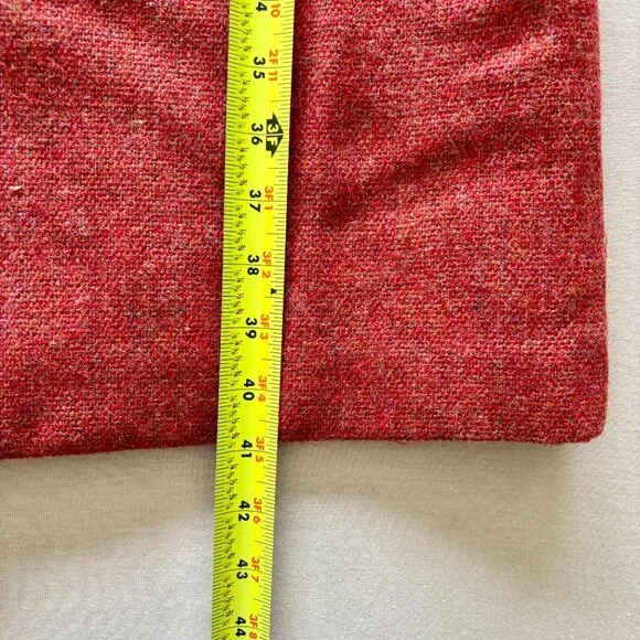 Vintage Cranberry Wool Tweed Weave Coat with Bakelite-Look Buttons Medium - Picture 16 of 16